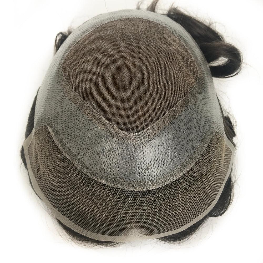 Versalite Hair System For Men Fine Welded Mono in Center - Double Show Hair Wigs