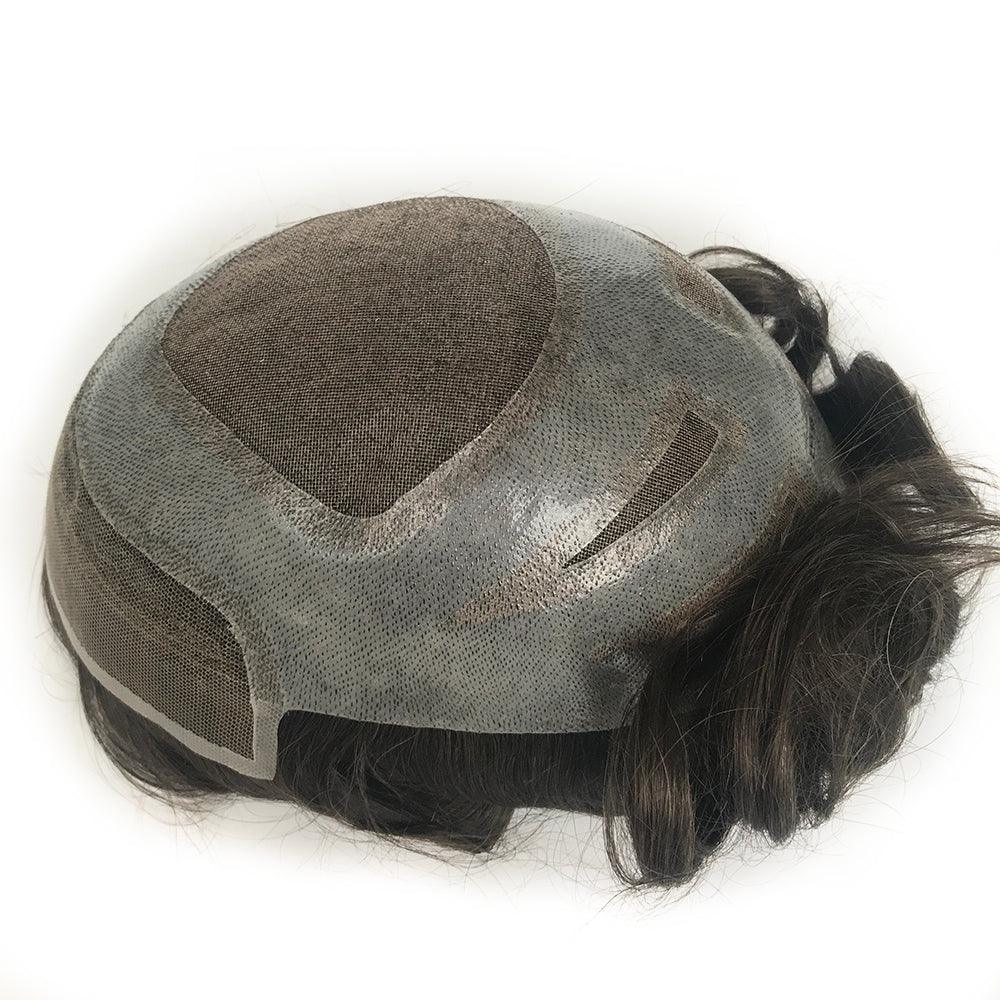 Versalite Hair System For Men Fine Welded Mono in Center - Double Show Hair Wigs